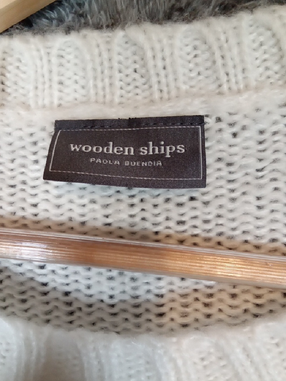 Wooden Ships Apress Ski Cozy Cabin Core Fuzzy Knit Sweater Outdoors Womens Xs - Picture 2 of 8